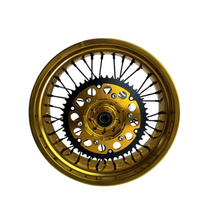 16/17 INCH 36 홀 골드 허브 휠셋 알루미늄 합금 7116 오토바이 휠 림 스포크 세트 Supermoto 스즈키 RMZ450 - Product Image 2