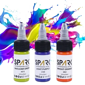 Spark tinta tato PMU, 0.5 OZ 15 ML organik tidak beracun kosmetik Vegan sementara asli permaplend tinta tato pigmen