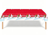 Nappe de Noël en plastique imperméable à motif flocon de neige, très vendue, pour la décoration de fêtes et de vacances