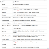 Serveur Rack 4U ProLiant DL580 Gen10 de Niveau Entreprise à Vente Chaude avec Processeur Intel Xeon Platinum 8280L 2.7GHz en Stock