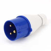 Connecteur de prise mâle/femelle en laiton portable 3x32A IP44 avec boîtier en PP, 3 pôles, 220-240V, industriel, extérieur