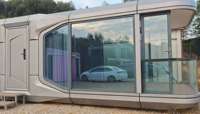 Capsule spatiale personnalisée en usine, dôme intelligent en acier, maison préfabriquée en conteneur pour hôtel, villa et appartement, maison capsule