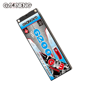 GNB GAONENG 6200MAH 2S 2S1P 7.4V 90C 180C 5.0mm Baterai LiPo Hard Case Bullet 1:10 1/10 Skala Mobil RC Perahu Drift - Product Image 4