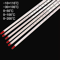 Termometer Kaca Kerosin Air Merah Alkohol Khusus 0-50/0-100/0-200/-30+100/-50+50