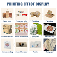 Printer Inkjet Digital Otomatis Kecepatan Tinggi Satu Jalur 72m/menit Lebar Cetak 84cm untuk Kotak Pizza Karton Bergelombang