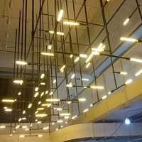 Lustres étincelants Hall ciel feux d'artifice Atrium ingénierie lampes suspendues escalier plafonnier décor centre commercial