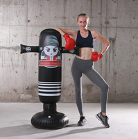 Colonne de frappe gonflable autoportante en PVC pour enfants 1,6 m – Jouet d'entraînement de boxe anti-stress