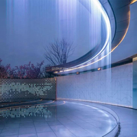 Fontaine à rideau de pluie circulaire : rehaussez le luxe dans les hôtels et centres commerciaux – Fontaine musicale, eau dansante, rideau d'eau numérique