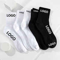 Chaussettes de sport personnalisées avec logo, en gros, pas chères, pour la course, le pickleball, le tennis, le football, pour adultes, femmes et hommes, décontractées, vierges pour sublimation