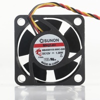 Ventilador de Refrigeración Sunon 5V 24V 48V DC 12V 1.38W AC EC 4020 40X40X20MM 4CM Silencioso con Levitación Magnética de 3 Cables MB40201VX-000C-G99