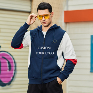 <span class=keywords><strong>Cardigan</strong></span> Personalizado de Manga Longa, Moletom Casual Solto para Homens, Jaqueta com Zíper e Capuz - Product Image 1