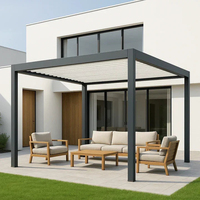 Gazebo moderne à toit rigide en aluminium 6063-T5, résistant aux UV, à la neige, à l'eau, écologique, coupe-vent, pour balcon