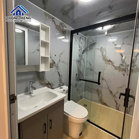 Rumah Kontainer Ekspansiabel Custom Double Wing 20ft 40ft 1 2 3 4 5 Kamar Tidur Villa Prefab Rangka Baja Rumah Lipat Mobile Kantor