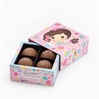 Kotak Kemasan Cokelat Kertas Keras Mewah untuk Brownies Cokelat dengan Desain Bunga Kecil Buatan Tangan Kotak Hadiah yang Dapat Disesuaikan