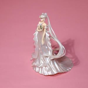 Figurine de fille en PVC solide, grande, avec <span class=keywords><strong>perles</strong></span>, pour décoration de gâteau, de voiture, ou de maternité, motif lapin de la lune et glace. - Product Image 3