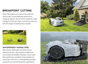 <span class=keywords><strong>Tondeuse</strong></span> à gazon robotisée intelligente pour jardin, mini <span class=keywords><strong>tondeuse</strong></span> à gazon robotisée automatique sans <span class=keywords><strong>fil</strong></span>, avec <span class=keywords><strong>fil</strong></span>, 600 mètres carrés - Product Image 4