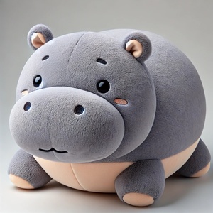 Tùy Chỉnh Vòng Hình Dạng <span class=keywords><strong>Hippo</strong></span> Đồ Chơi Sang Trọng Siêu Mềm Dễ Thương Bé Đồ Chơi Thú Nhồi Bông Đồ Chơi Sang Trọng - Product Image 3