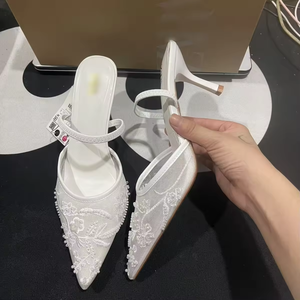 Nouvelles Sandales à Talons Hauts Brodéées avec Brides Arrière 2026 – Chaussures de Soirée et de Mariage Sexy pour Femmes - Product Image 3
