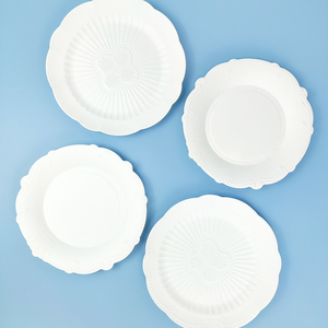 Populaire 6 pouces jetable éco-ami canne à sucre bagasse assiettes plats et assiettes niveau alimentaire graisse et étanchéité à l'eau pour la fête - Product Image 2