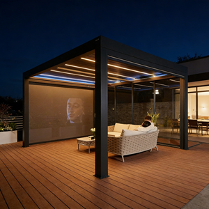 Nouvelle pergola de jardin de luxe en aluminium <span class=keywords><strong>6x3</strong></span> m, pergola bioclimatique, pergola de patio - Product Image 6
