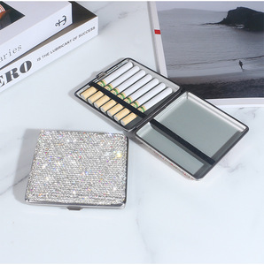 Nouvelle mode, étui à cigarettes orné de diamants, DIY, créatif, portable, boîte à cigarettes pour femmes, pour la voiture - Product Image 1