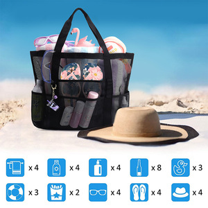 Customized <strong>Large</strong> Capacity Women's Summer <strong>Beach</strong> Handbag Fashion Mesh Tote Shoulder <strong>Bags</strong> for Swimming Customizable - Product Image 3