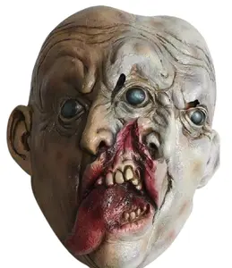 Özelleştirilmiş cadılar bayramı gerçekçi Cosplay parti kostüm korkunç korku kanlı tam kafa insan lateks maske