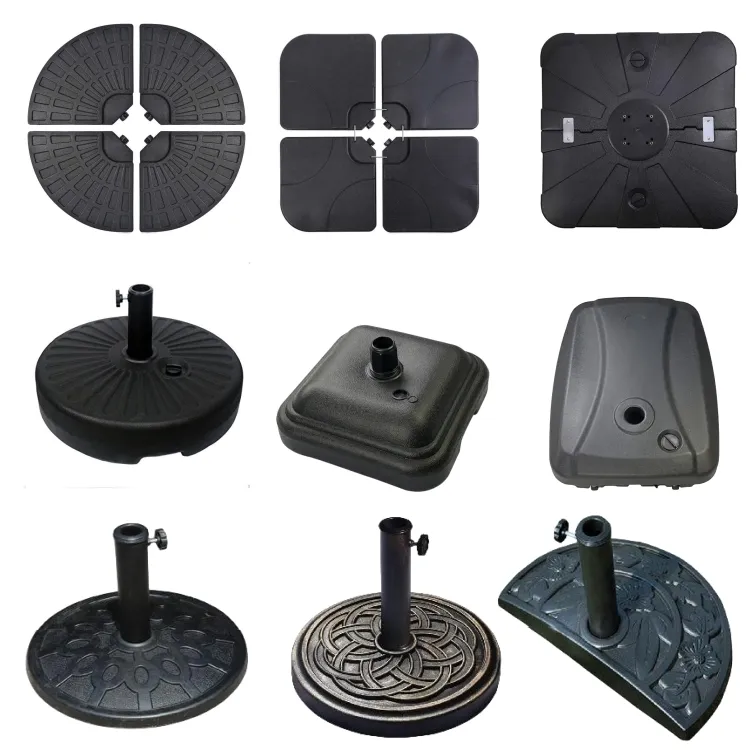 Hot Factory Direct Selling Black Roman Umbrella Base For Courtyard Garden Restaurant Cafe Hotel Patio