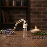Diffuseur d'huiles essentielles suspendu de 8 ml, flacon de parfum pour voiture de haute qualité, élégant et premium, avec décoration givrée, rafraîchisseur d'air.