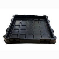 Plateau d'emballage sous blister noir personnalisé en forme de coquille pour téléphone portable et montre connectée, en PS, thermoformé