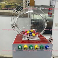 Machine à boules de loterie automatique en acrylique HUAXI, modèle HUAXI3, taille L, capacité de 90 boules, pour les compétitions de bingo et de tirages au sort