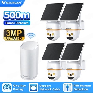 ชุดกล้องวงจรปิดไร้สาย 4CH 3MP WiFi NVR พร้อมแบตเตอรี่ 8000mAh 4 ก้อน ระบบตรวจจับความเคลื่อนไหว PIR  หมุนได้ PTZ  สนทนา 2 ทาง ภาพกลางคืนคมชัด - Product Image 1