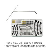 Kit d'implants orthopédiques vétérinaires Dafinki 2.7/3.5 Plaque ALPS Boîte de stérilisation HPP+PPSU Vis de blocage Instrument professionnel