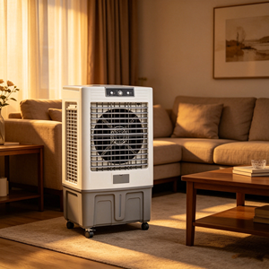 Refroidisseur d'air évaporatif portable, faible bruit 25 dB, plastique, 100 W, minuterie numérique de classe A pour la maison, la cuisine, l'hôtel, ultra silencieux 25 dB - Product Image 3