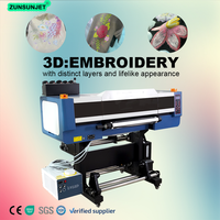 Imprimante DTF à effet 3D TPU UV, broderie en relief, machine à broder, effet de broderie UV DTF pour textiles et tissus, vêtements