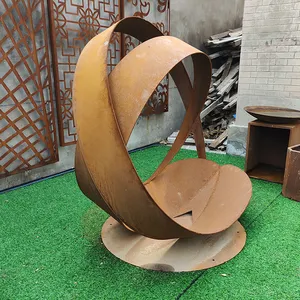 Đồ Trang Trí Nghệ Thuật Ngoài Trời Đồ Điêu Khắc Bằng Thép Không Gỉ Hình Corten Nghệ Thuật Trừu Tượng Lớn Cho Vườn Bán