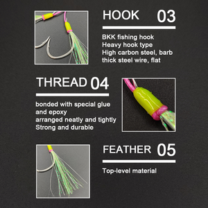 Hameçons assistés doubles XUHANG PXTN-GT de haute qualité, lumineux, UV, en acier à haute teneur en carbone, pour leurres d'eau salée, pour bar, brochet, poisson-chat - Product Image 5