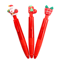 O & Q Creative Festive Christmas Ball Pen 0.7mm Bleu Noir Plastique pour l'écriture de supermarché pour enfants