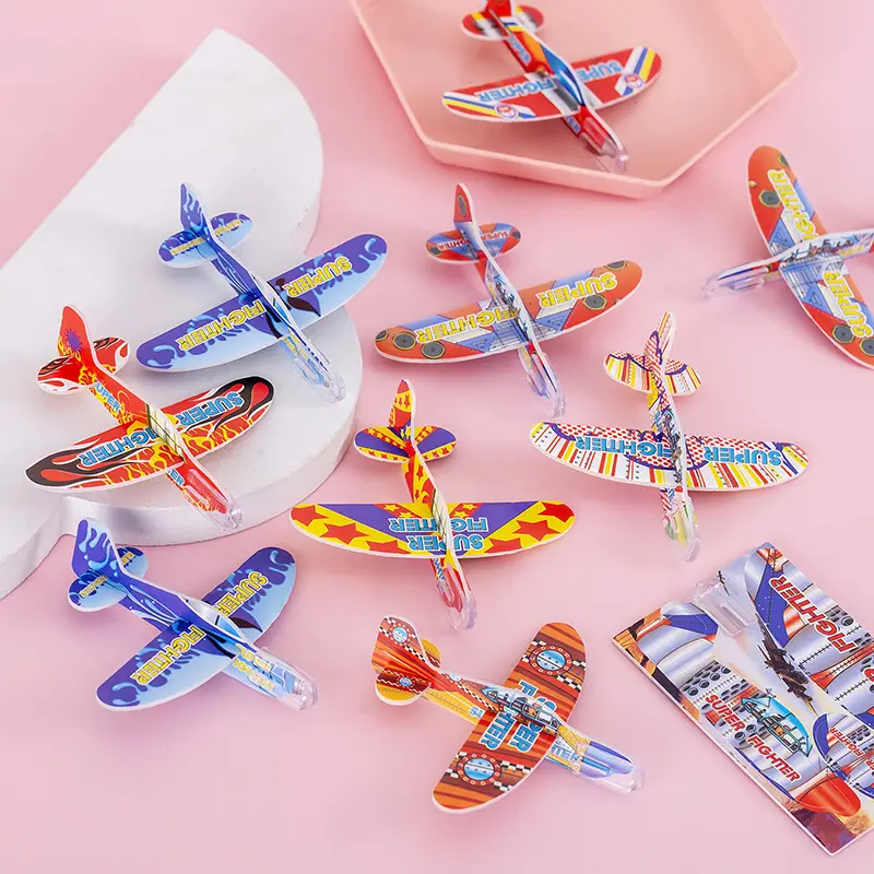 Día de San Valentín, fiesta, fiesta, suministros de decoración para niños, Mini Avión de papel pequeño, regalo para niños