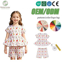 Babylovey – tenue pour bébé fille, imprimé canard mignon, haut + short, ensemble confortable, vêtements d'été doux et respirants pour bébés filles