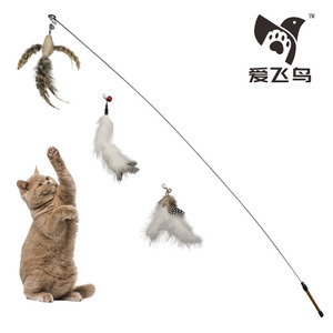 Juego de cabezales de repuesto para varita de plumas con cascabel, juguete de mano para gatos para juego interactivo - Product Image 5