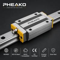 Rail de guidage linéaire Pheako DHH 30U à roulement à billes, mouvement fluide, étanchéité anti-poussière pour machines-outils CNC
