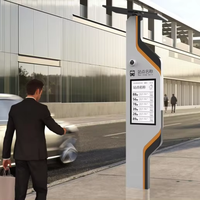 Pantalla de publicidad de parada de autobús al aire libre, luz de energía Solar, poste Vertical, tablero de señal, estación electrónica, señal de parada de autobús, señalización Digital