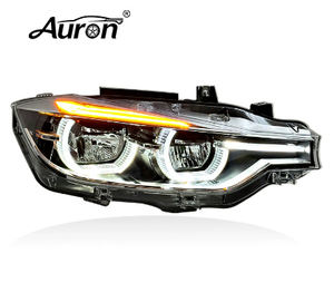 Faros Delanteros Estilo Ikon para Serie 3 F30/F35 2013-2018, 12V, Nuevos, 5500k, DRL Amarillo/Blanco, 4000 Lm, 36W, Retrofit/Actualización - Product Image 1