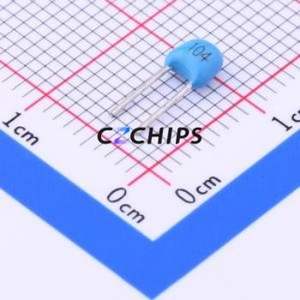 Condensador Cerámico Monolítico (MLCC) de Montaje Pasante (Through-Hole) CD1H104MA18EF4D000, Paso de Orificio, P=2.54mm, 100nF, 20%, 50V, Y5V - Product Image 1