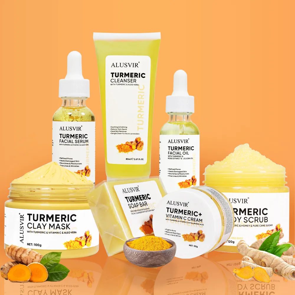 Crème réparatrice et nettoyante pour le visage, produit de soins pour la peau, organique, Vegan, turban, Anti-acné, sérum gommage, huile, savon, coffret de soins, ml