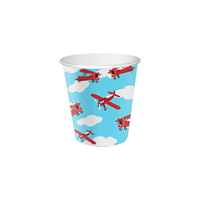 Fournitures pour fête d'anniversaire d'avion 168 pièces Décoration de fête sur le thème de l'avion avec ensemble de vaisselle d'avion gonflable