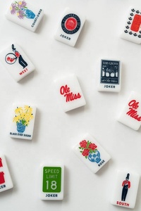 Juego de Mahjong Americano de Lujo Premium, Purdue Mississippi, 160 Piezas, Acrílico Grabado de Una Sola Capa, Portátil, <span class=keywords><strong>Westwind</strong></span> Blanco - Product Image 5