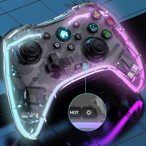 Mando RGB transparente para Nintendo Switch/<span class=keywords><strong>Android</strong></span> iso <span class=keywords><strong>Pc</strong></span>, mando inalámbrico Universal - Product Image 5