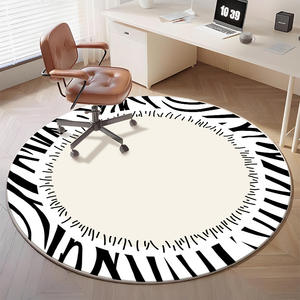 Tapis rond imitation cachemire à motif abstrait, antidérapant, décoration d'intérieur, tapis de sol pour salon, chambre à coucher, protection de chaise de bureau - Product Image 5